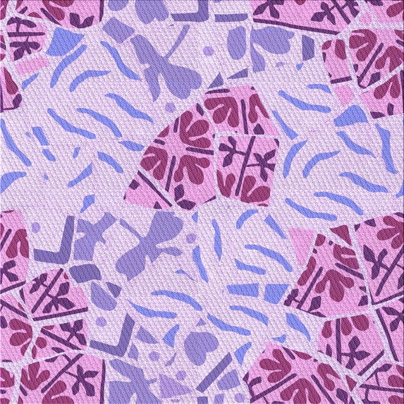 Ahgly Company Machine Washable Indoor Square Transitional Blossom Pink Area Rugs, 8' Square