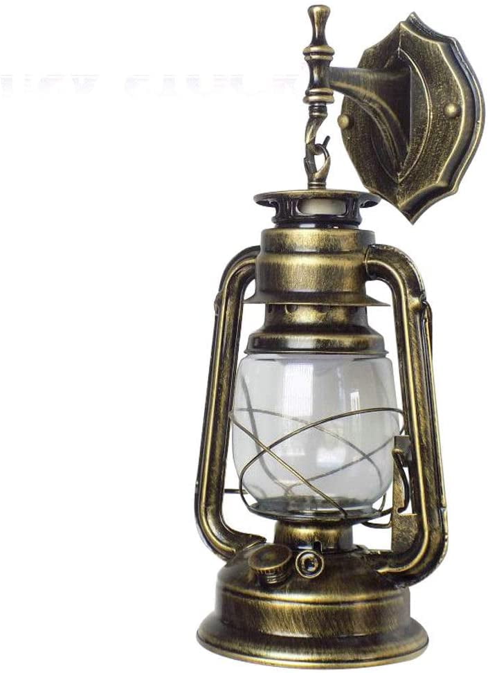 FETCOI, Retro Wall Light Fixtures Vintage Lamp  Outdoor Wall Light Wall Sconce with Glass-Like Shade Industrial