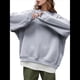 thumbnail image 2 of Sudaderas de Mujer con Cuello Redondo, Forro , Suéteres Oversize, Otoño 2025, Blusas Bonitas, Ropa Preppy Estilo-o XL, 2 of 8