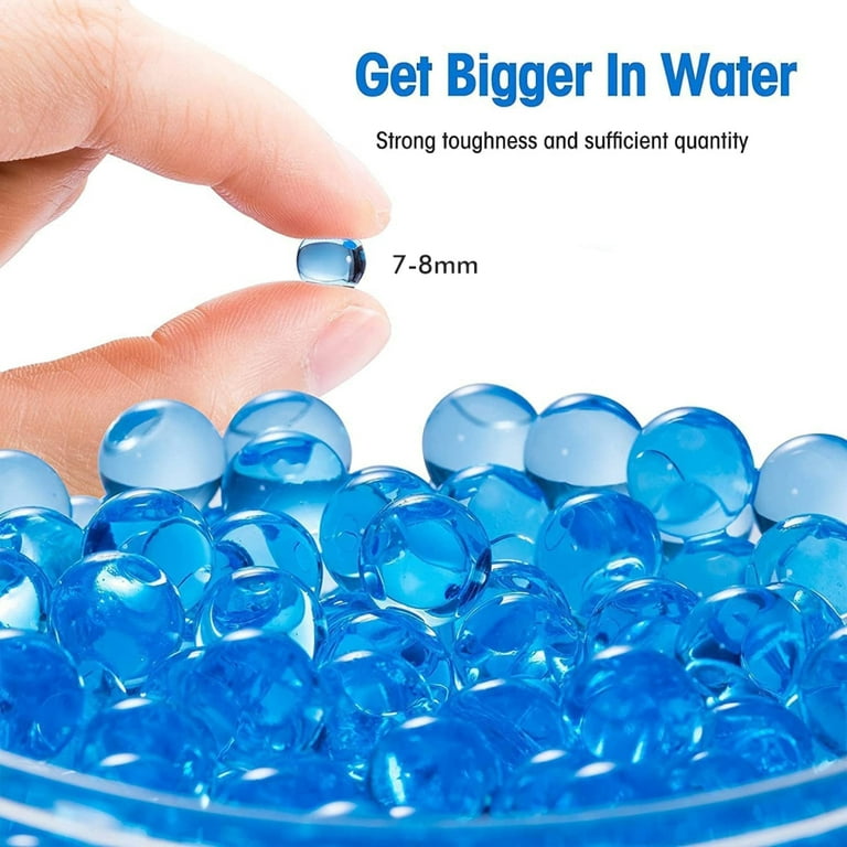 50K Splatter Gel Ball Blaster Blue Water Beads with Collapsible Ammo Tub  (1.5 Gallon Bucket) Gel Splatter Ball balster water bead 