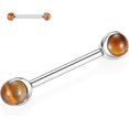 thumbnail image 1 of Glaciersei Nipple Ring Internally Threaded Nipple Barbell 14G Nipple Piercing Jewelry G23 Titanium, 1 of 5