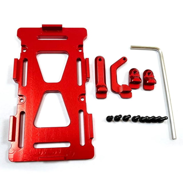 tamizeot RCGOFOLLOW Battery Mount Plate RC Car Part Hard To Deform Rc Battery Mount Plate For 1/24 SCX24 Crawler RC Upgrade Part Red