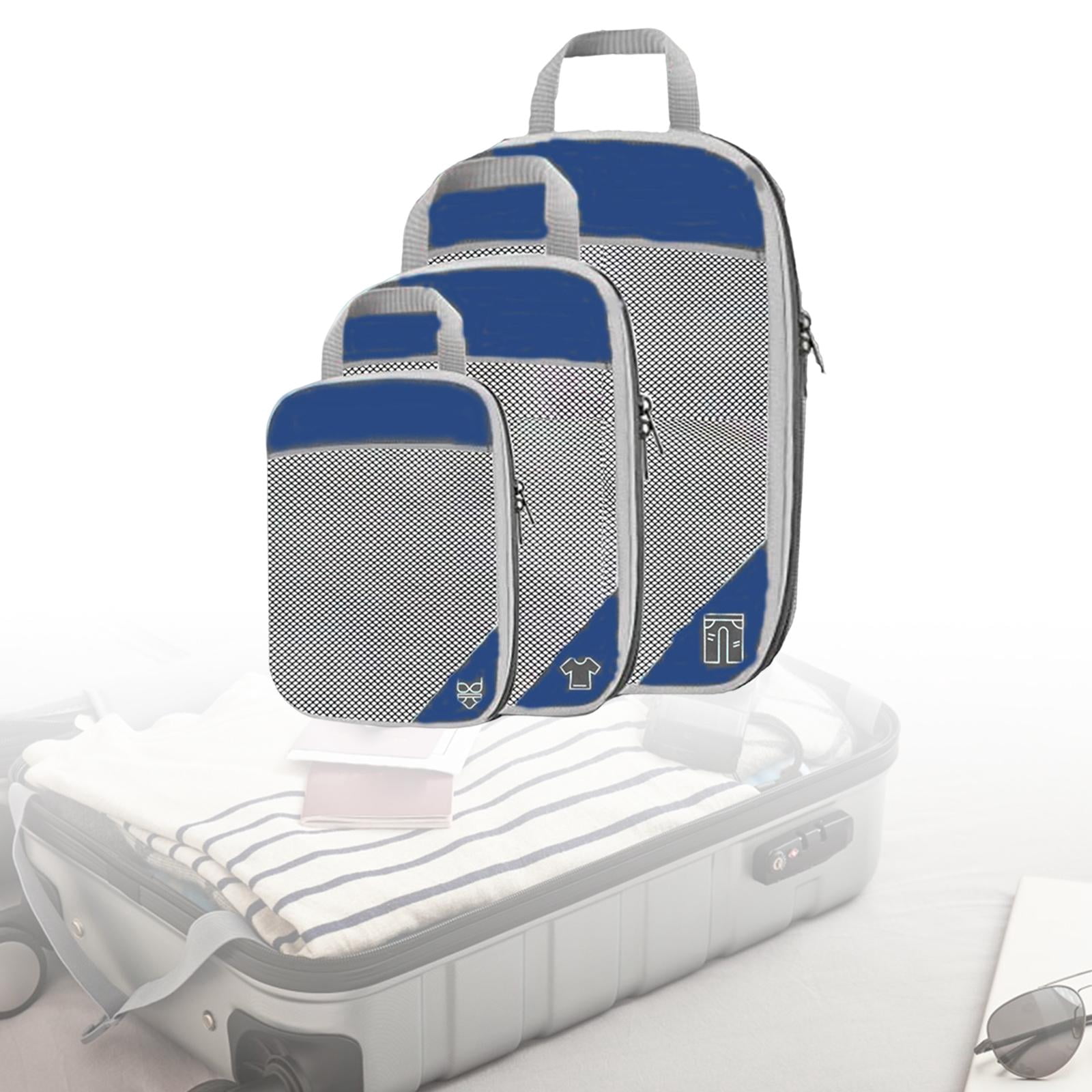 LeeQinersw 3Pcs Compression Packing Cubes for Travelling Travel Accessory 3 Different Sizes
