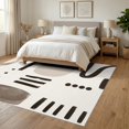 thumbnail image 3 of ODIKA 6'x9' Ultra-Soft Area Rug, Neutral Abstract Geometric Design Modern Minimalist Shapes and Lines Motif Washable, Bare feet friendly, Silk-Touch for Guest Room, Bedroom, 3 of 7