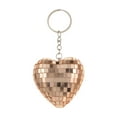 thumbnail image 2 of Christmas Gifts Heart Reflective Mirror Ball Keychain Bag Pendant Peach Design Christmas Decor Stocking Stuffers, 2 of 6