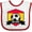 White and Red, variant on Inktastic Soccer Spain Flag Banner Boys or Girls Baby Bib