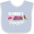 thumbnail image 3 of Inktastic Glamma's Little Cowgirl with Cowgirl Hat and Boots Girls Baby Bib, 3 of 4