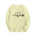 thumbnail image 2 of SGFCWSX Long Sleeve Shirts for Kids Girls Heart Shaped Dog Paw Print Tops Casual Fall T-Shirts Beige Size 11-12 Years, 2 of 4
