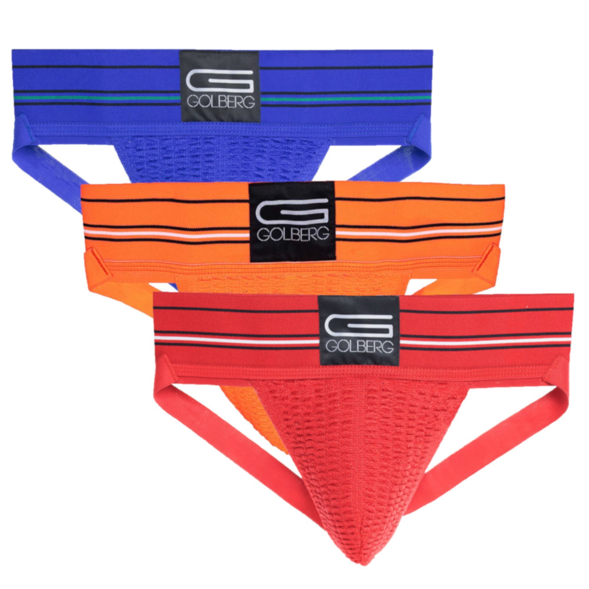 GOLBERG G Men’s Athletic Supporters 2 Pack Extra Strength Elastic - Jock Strap Underwear 