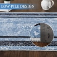 thumbnail image 3 of Modern Bordered Washable Rug Non Slip Throw Rugs for Entryway Soft Bedroom Entry Mat Non-Shedding Accent Rugs Blue 10 * 13ft, 3 of 9
