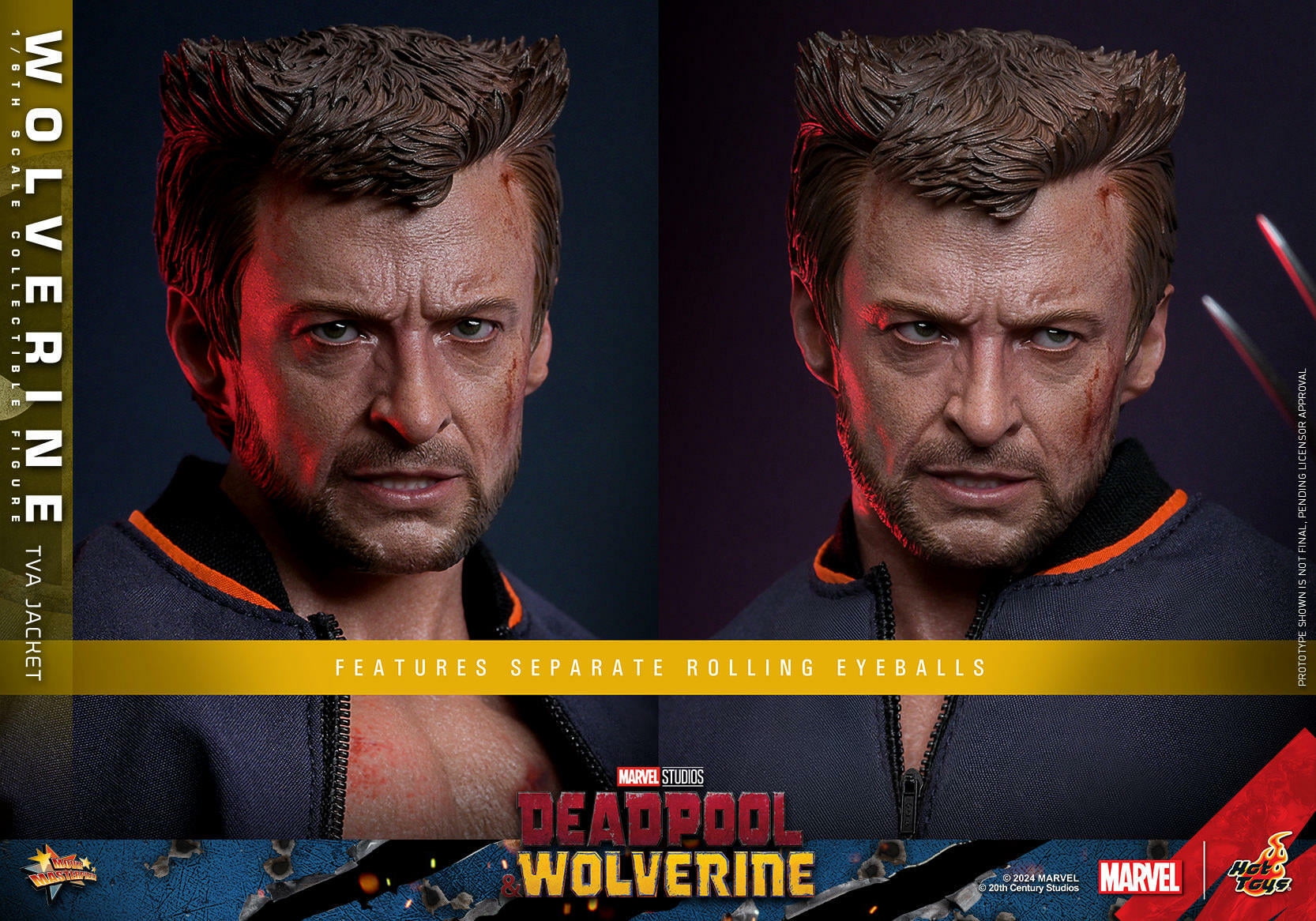 Wolverine TVA Jacket Version 1/6 scale 12" Figure Hot Toys Marvel 913607 MMS756