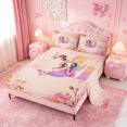 thumbnail image 2 of meiyoeat Watercolor Ombre Monogram J Bed Sheets,Cute Cartoon Princess Elf Full Size Sheets For Girl,4-Piece,1 Flat Sheet,1 Fitted Sheet and 2 Pillowcases, 2 of 6