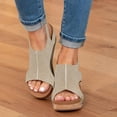 thumbnail image 2 of Wedge Sandals for Women Dressy Summer, 2026 Open Toe Espadrilles Platform Ankle Strap Sandals Casual Boho Walking Strappy Slip on Sandals, 2 of 3