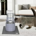 thumbnail image 6 of Automatic Water Feeder, Stainless Steel Pet Waterer with Waterproof Pad, Raised Edge Water Dispenser for Cats and Dogs (Gray, 5L), 6 of 14