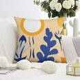 thumbnail image 3 of Blue Yellow Leaves Farmhouse Decor-new Throw Pillow Covers 16"x16", Set Of 2, Linen Study Sofa Cushion Cover Indoor Living Room Home Decor, 3 of 7