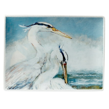 Certified International Shorebirds Rectangular Platter, 16" x 12" x 1.25"