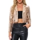 thumbnail image 1 of CHAQUETA DE MUJER INSPIRE CHIC, CHAQUETA DE LENTEJUELAS, CHAQUETA DE FIESTA, CON SOLAPA, ABIERTO EN FRONTAL, CORTA, BRILLANTE, L Dorado, 1 of 5