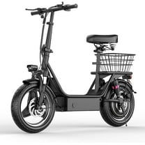 Electric Scooter for Adults with Seat, 25 Miles Range Folding 330LBS Load Electric Scooter with Basket for Groceries Pets Commuter