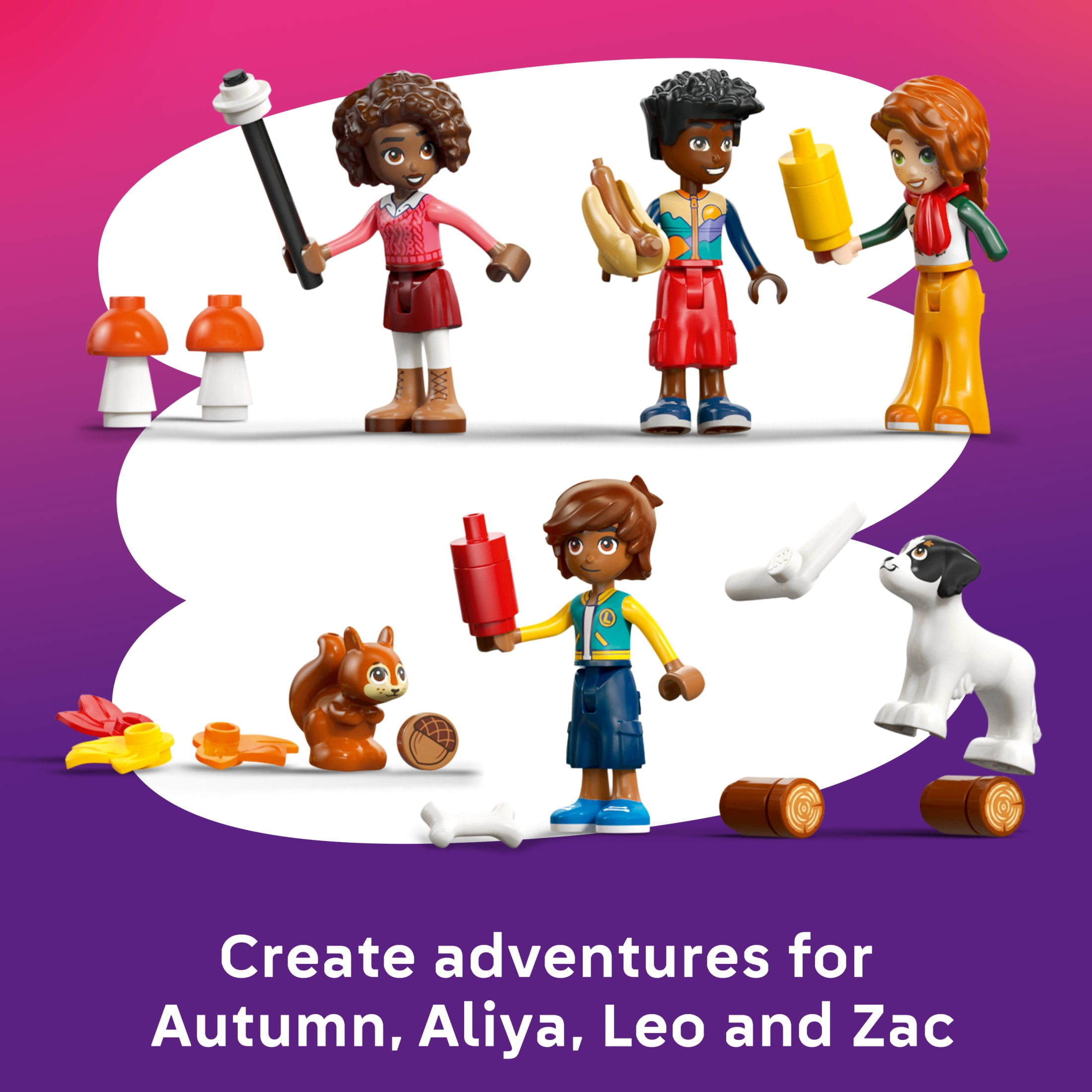 LEGO Friends Cozy Fall Forest Cabin - Building Toy for Girls & Boys, Ages 9+ - Dollhouse Playset with 4 Minidolls - Gift for Birthdays - 42705