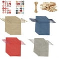 thumbnail image 2 of 24 Days Advent Calendar Christmas Hanging Gift Bag Burlap Present Wrapping Bag, 2 of 8
