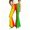 Red1-b, variant on Tri Color Gradient Rock Flared Casual Pants Festival Bottom Trousers