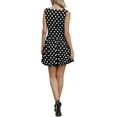thumbnail image 3 of INSPIRE CHIC Polka Dot Dress for Women's Summer Sleeveless Crew Neck Mini Dress Trendy XS Black, 3 of 6