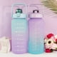 thumbnail image 5 of Botella de 2 litros con pajita y marcador de tiempo motivador, botella de agua deportiva grande para fitness, al aire libre, 5 of 5