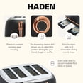 thumbnail image 4 of Haden Heritage 4 Slice Wide Slot Toaster & Dorset 1.7L Electric Water Kettle, Black/Copper, 4 of 12