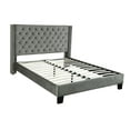 thumbnail image 1 of Natalia Queen Size Platform Bed, Grey, 1 of 2