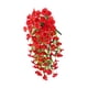 thumbnail image 5 of Flores colgantes artificiales Plantas colgantes falsas Lágrimas florales nunca marchito de lágrima de primavera para el patio del jardín doméstico Rojo, 5 of 8