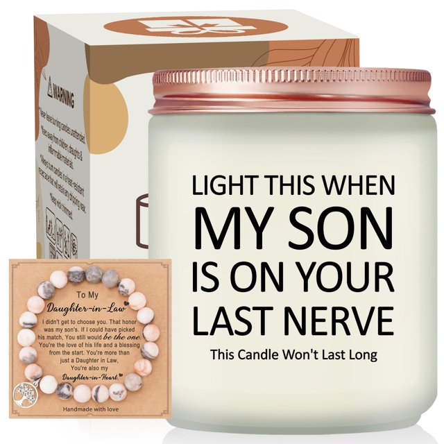 Volufia Gifts for Daughter in Law - Christmas Mothers Day Birthday Gifts for Daughter in Law from Mother in Laws - Lavender Scented Candle