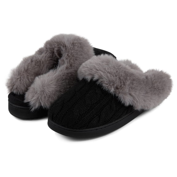 Floopi Women’s Detailed Plaid Clog Slipper
