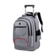 thumbnail image 1 of Mochila con ruedas y carrito, bolsa tipo maleta con ruedas, barra de tracción oculta, mochila con doble hombro para viajes, acampadas nocturnas gris, 1 of 8