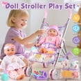 thumbnail image 2 of Juego de Cochecito para Muñeca Bebé YIYBM con Muñeca de 12.5" y 17 Accesorios, 2 of 6