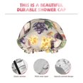 thumbnail image 3 of Kdxio Watercolor Bottles And Glasses Print Shower Cap for Women,Elastic and Reusable,Double Waterproof Layers Bathing Hat, 3 of 6