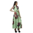 thumbnail image 2 of Moomaya Collared Shirt Dresses Women Printed&nbsp; Rayon Button Maxi Dresses Women, 2 of 5