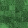 thumbnail image 1 of Ahgly Company Indoor Square Patchwork Emerald Green Transitional Area Rugs, 3' Square, 1 of 4