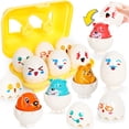 thumbnail image 2 of Egg Toddler Toys,Montessori Geometric Egg Shape Sorter Toys Preschool Learning Educational Color Sorting & Eggs Puzzles Matching Games Fine Motor Toy for Boys Girls Ages 1-3(6PCS), 2 of 8