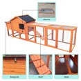 111.5"Chicken Coop Hen House Outdoor Wooden Chicken House Poultry Cage