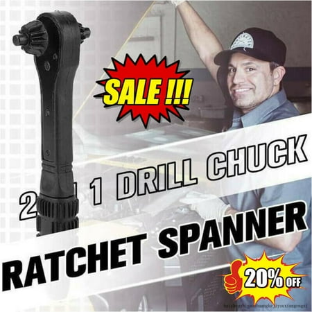 

2 In 1 Universal Hand Drill Chuck Ratchet Spanner Wrench NEW