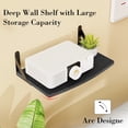 thumbnail image 4 of Mini Projector Shelf for Wall Mount, Projector Wall Mount Floating Shelf, Black Projector Stand, Projector Rack Holder, Modem Cable Shelf by Wood with Cable Ties, 4 of 7
