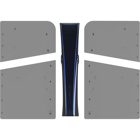 Console Case Plates Cover for PS5 Pro Digital Edition Version Hard Faceplate Transparent Protector Console Protective Face Shell Protector Accessories (Translucent Black)