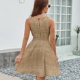 thumbnail image 6 of Textile Burlap Horizontal Background with Natural Texture Sundress Sleeveless Dress Summer Women Clothes Dress for Women Dresses, 6 of 7