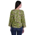 thumbnail image 4 of Moomaya Printed Button Placket Full Sleeve Top Round Neck WoMen's Casual Summer Tunic, 4 of 6