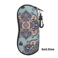 thumbnail image 3 of ZICANCN Sunglasses Soft Case, Bohemian Vintage Blue Print Neoprene Zipper Eyeglass Case for Men Women, 3 of 9