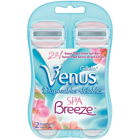 Gillette Venus Disposables Jetables Spa Breeze Disposable Razors - 2 CT