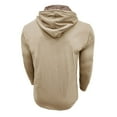 thumbnail image 6 of BRGZLK Men's Athletic Hooded Sweatshirt Fall Winter Classic Solid Color Half-Button Long Sleeves Slim Fit Hoodie Top with Pocket Khaki XXXL, 6 of 7