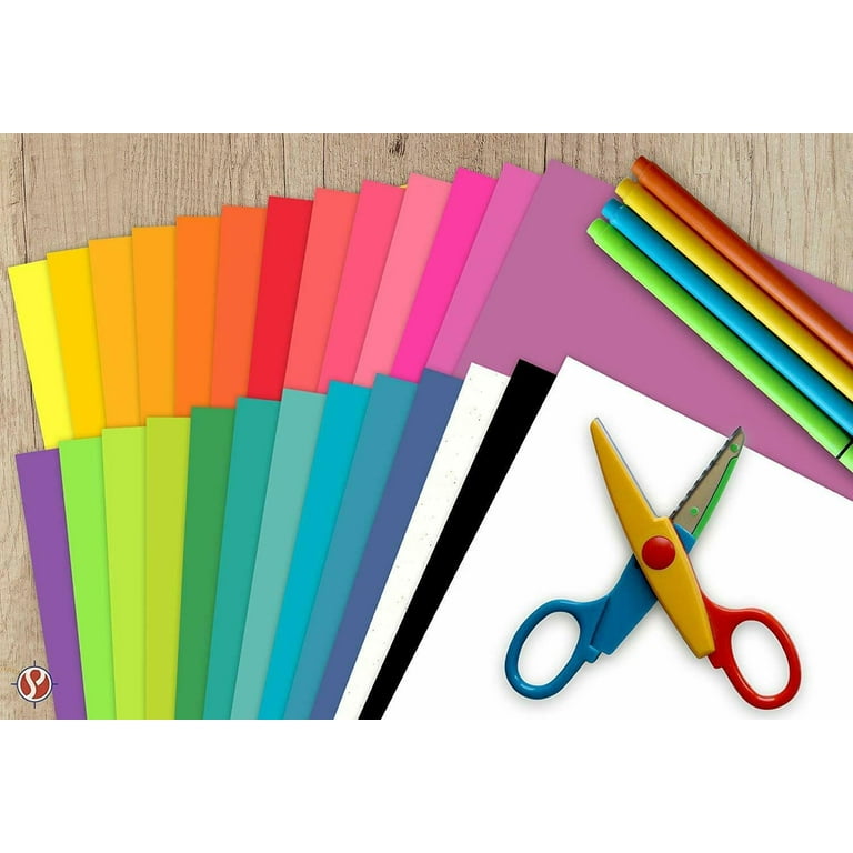 Neon Dark Orange Cardstock Paper for DIY Crafts (8.5 x 11 in, 96