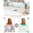 thumbnail image 4 of Blue Coastal Nautical Satin Pillowcase for Hair and Skin with Zipper, Soft Breathable Cooling Silk Pillow Cases, Beach Sea Turtle Ocean Coral Starfish Body Pillow Covers Bed Pillows 20"x54", 4 of 6