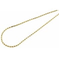 thumbnail image 4 of Mens or Ladies 10K Yellow Gold 2mm D/C Hollow Rope Chain Necklace 24 Inches, 4 of 5